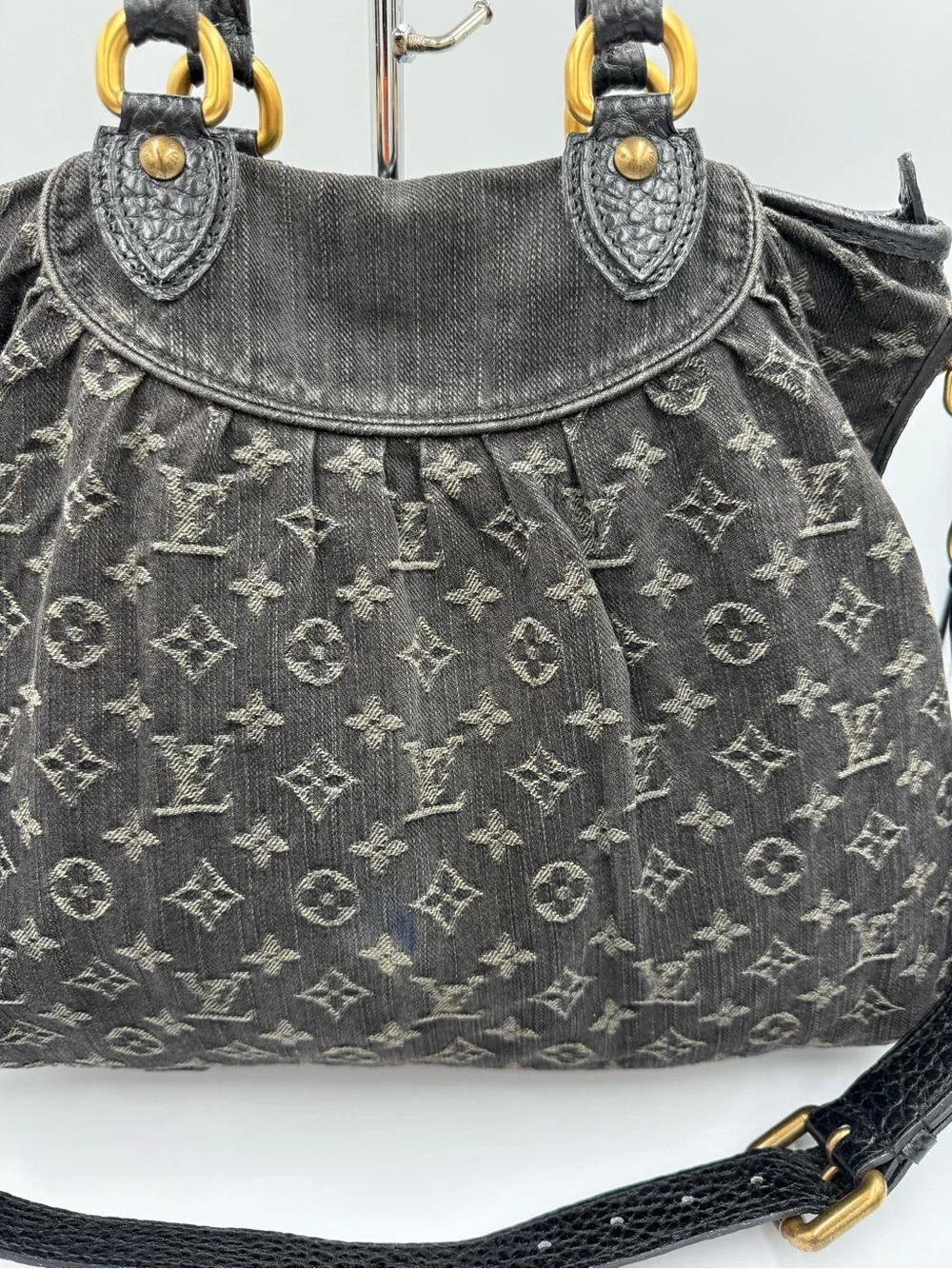 Louis Vuitton Black Monogram Denim Neo Cabby Tote with Detachable CB Strap - Picture 2 of 14